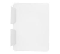 POPETPOP Cloison de Bureau en Acrylique 30 X 40 Cm Blanche 2 Supports Plastiques, Panneau de Partitionnement pour Plus de Confidentialité, Séparateur de Table Polyvalent pour Bureau