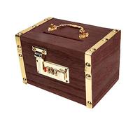 POPETPOP Coffre Au Trésor Vintage avec Serrure Tirelire Décorative et Boîte de Rangement pour Bijoux Petit Modèle Rétro pour Épargne et Décoration Intérieure