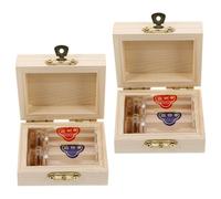 POPETPOP Coffret à Souvenirs en Bois pour Cheveux de Bébé et Cordon Ombilical 2 Bouteilles de Conservation Sécurisées Boîte Décorative pour Garder Souvenirs de -Né et Offrir en Présent