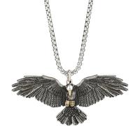 POPETPOP Collier Aigle Homme Punk Vintage Chaîne Pendentif Aigle Acier Inoxydable Bijou pour Hommes Streetwear Style Urbain Symbole Liberté et Force