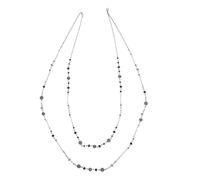 POPETPOP Collier Bohème à Plusieurs Rangs pour Femme Collier Long Superposé en Perles Robustes Pendentif Fleur Vintage pour Pulls D’Hiver et Fêtes Bijou Fantaisie Présent Anniversaire