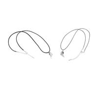 POPETPOP Collier Couple Chic Pendentif Diable et Ange 1 Paire Noir Cordon Présent Saint-Valentin Accessoire Romantique pour Amoureux