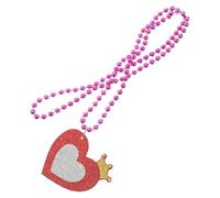 POPETPOP Collier Cœur Pendentif en Plastique Léger Chaîne Ajustable, Design Unique pour Filles et Couples, Présent Romantique pour Fête ou Anniversaire