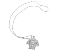POPETPOP Collier en Alliage de Zinc Argenté, Résistant à L'usure Coupe Monde Pendentif Maillot Numéro 7 Design Unique lors de Diverses Occasions de Football pour Garçons