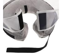 POPETPOP Collier Gonflable pour Chien et Chat PVC Résistant Protection Réglable Post-opératoire Anti-Levage Collerette de Récupération Douce