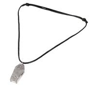 POPETPOP Collier Gothique en Alliage Pendentif Cercueil Décoratif Collier Vintage Steampunk pour Femme Style Rétro Punk Couleur Argenté Ancien Accessoire Mode Original pour Tenue