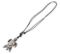 POPETPOP Collier Homme Pendentif Tortue Vintage Tressé Résine Design Simple et Robuste pour Divers Styles et Occasions