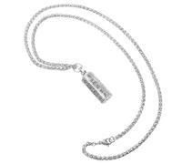 POPETPOP Collier Pendentif Amulette Chinois Ouvrable en Plaqué Chaîne Dragon Os pour Homme Usage Quotidien Six Caractères Charme Bouddhiste