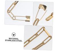 POPETPOP Collier Pendentif Cadenas Rétro Chaîne De Cou Pour Femme En Métal Couleur or Vintage Style Charmant Bijou De Clavicule Chic Usage Quotidien