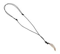 POPETPOP Collier Pendentif Dent Imitation Acrylique Léger et Confortable Symbole de Force Unisexe pour Hommes et Femmes Cadeau Réfléchi pour Renforcer les Liens