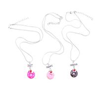 POPETPOP Collier Pendentif Donut 3 Pièces en Alliage Résine pour Amies