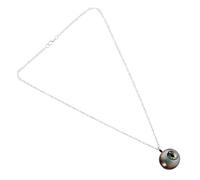 POPETPOP Collier Pendentif en Verre Forme Œil Blanc Réaliste Accessoire Décoratif Halloween Gothique Bijou Léger et Original pour Femmes et Hommes Présent Unique Fête D’Horreur