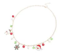 POPETPOP Collier Pendentif Flocon de Neige en Alliage Résistant pour Fille, Chaîne de Cou Élégante Thème de Noël, Accessoire Bijoux Femme Présent Fête Hiver