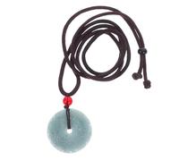 POPETPOP Collier pendentif vintage en jade pour femmes et hommes, bijou rétro en jade vert sculpté, amulette porte- chinoise pour anniversaire ou anniversaire