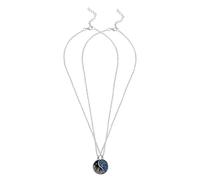 POPETPOP Collier Pendentif Yin Yang Montagne et Mer en Alliage Résistant, Lot de 2 Colliers D'amitié pour Femmes, Bijoux Assortis Couples pour Usage Quotidien et Occasions Spéciales