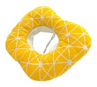 POPETPOP Collier Réglable pour Animaux De Compagnie Doux Et Respirant en Forme De Cône pour Lécher Mordre Et Gratter en Lin Jaune