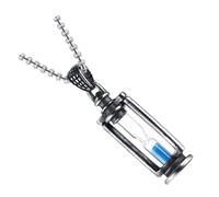 POPETPOP Collier Sablier pour Homme Acier Chaîne Pull Élégant Pendentif Rétro Bijoux Mode Présent pour Soirée ou Travail
