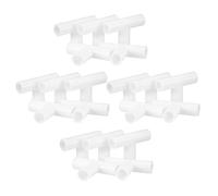POPETPOP Connecteur de du sèche-Linge en Plastique Blanc, 20 pièces, Joint en T à 3 Voies, diamètre intérieur 12 mm, pour réparation et Assemblage
