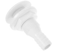 POPETPOP Connecteur Passe Coque Bateau en Abs Blanc Finition Soignée pour Rejet D'effluents de Yacht, Vidange, Adapté pour Camion et Caravane Usage Quotidien