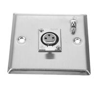 POPETPOP Connecteur XLR Femelle 3 à Montage sur Panneau Métallique, Support Crochet pour Microphone, Adaptateur Audio Karaoké pour Installation Domestique et Système Haut-Parleur