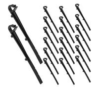 POPETPOP Connecteurs de fixation pour protège-gouttières, 60 pcs, noirs en ABS, clips de gouttière, résistante aux intempéries, pour gouttières résidentielles
