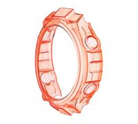 POPETPOP Coque TPU Transparente Orange Compatible Protection Intégrale pour Montre Connectée Étui Facile à Installer pour Bracelets Petits et Grands