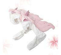 POPETPOP Costume Licorne Blanc en Coton PP et Peluche pour Animaux de Compagnie Taille L, Détails Soignés, pour Occasions Spéciales et Halloween