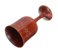 POPETPOP Coupe Sainte Graal Religieux Pentagramme en Bois Naturel Teinté, Récipient Cérémonial à Trois Phases, Décoration Spirituelle pour Autel, Objet Sacré Multifonction pour Rituels