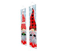 POPETPOP Couplet de Noël Décoratif sans Visage Paire de Panneaux de Porche de Noël Créatifs pour Porte D’Entrée Bannière Festive Colorée Décoration Hivernale pour Couleur Aléatoire