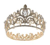 POPETPOP Couronne de Mariée Cristal Royal Élégante Diadème Princesse Pour Accessoire Cheveux Mariage Bandeau Confortable pour Événements Noces et Fêtes