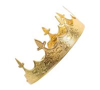 POPETPOP Couronne de Roi Homme Cosplay Dorée Rétro Accessoire Coiffure Vintage Couronne Antique pour Costume Prince et Fête Déguisement Présent Original Homme