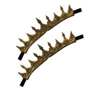 POPETPOP Couronne de Roi Médiévale pour Adultes en Mousse Pu 2pcs, Apparence Texturée, Style Élégant, pour Fêtes D'anniversaire et Représentations Scéniques