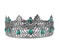 POPETPOP Couronne Médiévale pour Hommes Accessoire Royal Rhinestone pour Costume de Prince Mariage Cosplay et Fêtes Anniversaire