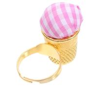 POPETPOP Coussin Épingle Anneau Doigt Portable pour Couture et Broderie Support Aiguilles Compact avec Anneau Doigt Accessoire pour Usage Couture
