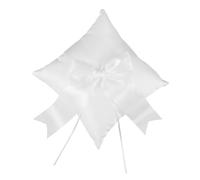 POPETPOP Coussin Porte-alliances pour Mariage avec Noeud pour Plage Ou Cérémonie Protection des Alliances