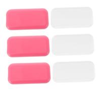 POPETPOP Coussinet Frontal en Silicone 6 Pièces Transparent et Rose Taille L Outils pour Extensions de Cils Antidérapant Réutilisable pour Maquillage et Greffe de Cils
