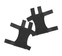 POPETPOP Coussinets Ergonomiques pour Béquilles 1 Paire bras en Tissu Noir, Support Antidérapant et Absorption Transpiration, Marche Quotidienne