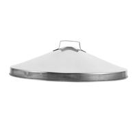 POPETPOP Couvercle de Foyer Rond en Acier Inoxydable 28 CM Couvercle Éteignoir sans Fumée pour Brasero Extérieur Protection Anti-Pluie pour Poêles à Bois et Foyers de Terrasse Portable