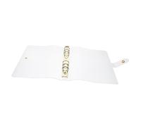 POPETPOP Couverture de Cahier Transparente PVC Doré Protège Agenda Portable Protection et Pratique pour Journal Carnet Cahier à Anneaux Usage Scolaire et Bureau
