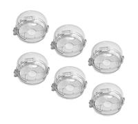 POPETPOP Couvre-boutons de Cuisinière à Gaz 6 Pièces pour Garçon et Filles, Protection Sécurité, Plastique Résistant la Chaleur, Dimensions 75x45 Mm, Protection Boutons Gazinière,