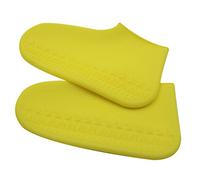 POPETPOP Couvre Chaussures Silicone Imperméable Antidérapant Protection Épaisse Résistante pour Homme et Femme Pluie Randonnée et Activités Extérieures Jaune