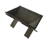 POPETPOP Crèche Traditionnelle en Bois 1 Pièce, Mangeoire pour Garçon et Filles en Bois Naturel, Scène Nativité Religieuse, Décoration de Noël pour Table et Église, Ornement Authentique