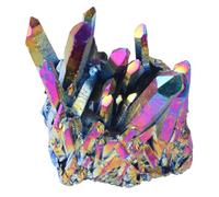 POPETPOP Cristal Naturel 70g Décoration Multicolore Électrodéposée Ornement En Grappe Scintillante Pour Bureau Et Maison Présent Artisanal Pour Anniversaire Et Festivités