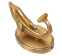 POPETPOP Crochet Mural Dauphin Vintage sans Perçage, Crochet Décoratif pour Serviette de Bain Étanche, Support Unique pour Salle de Bain, la Cuisine ou Chambre, Finition Antique Base