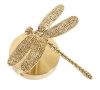 POPETPOP Crochet Mural sans Perçage en Laiton Jaune, Patère Européenne Style Libellule, Crochet Porte-manteaux Polyvalent Cuisine, Salon, Chambre et Couloir, Support Mural Décoratif