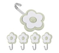 POPETPOP Crochets Adhésifs Fleur 5 Pièces en Ps, Auto-adhésifs et Amovibles