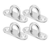 POPETPOP Crochets de Plafond en Acier Inoxydable 80 MM Lot de 4 Supports Robustes Plaque Ovale Fixation Sécurisée pour Hamacs Balançoires Suspendre D’Objets Lourds Installation Murale