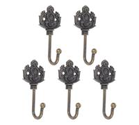 POPETPOP Crochets Muraux pour Suspendre Chapeaux et Serviettes 5 Pièces Vintage en Fer avec Support Puissant, Espacement de 21mm, Style Rétro pour Bureau et Entrée
