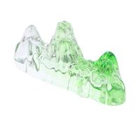 POPETPOP Crystal Glass Mountain Brush Rest Paperweight For Chinese Calligraphy Practice Weighted Pen Holder And Artistic Writing Tool For Office And Workshop