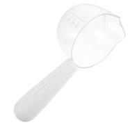 POPETPOP Cuillère à pâtée pour Chien et Chat avec Clip Mesure précise réutilisable cuillère pour Nourriture Humide Outil Pratique pour Bol Animaux Blanc Transparent